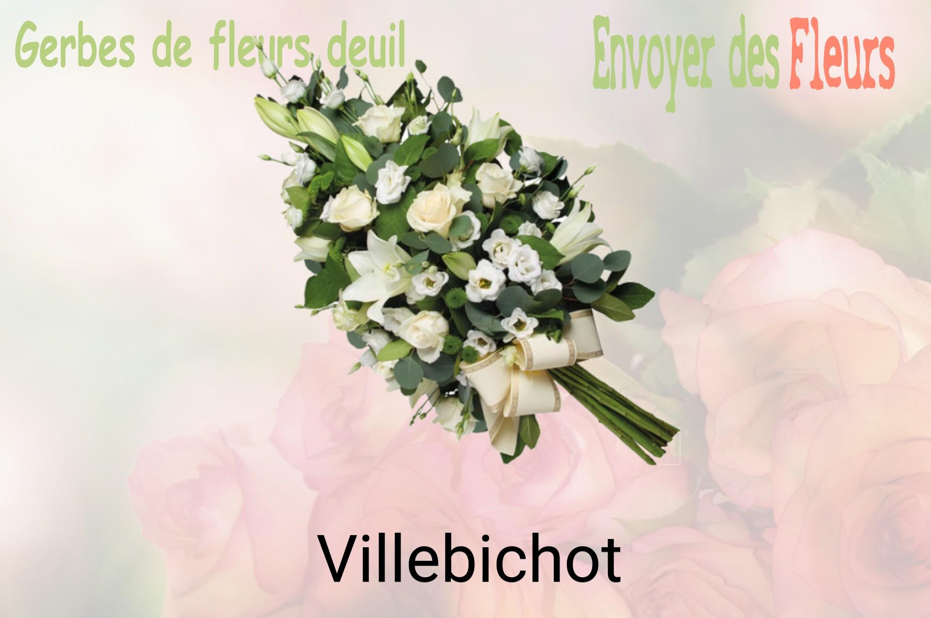 Gerbe de fleurs de deuil livrée à Villebichot